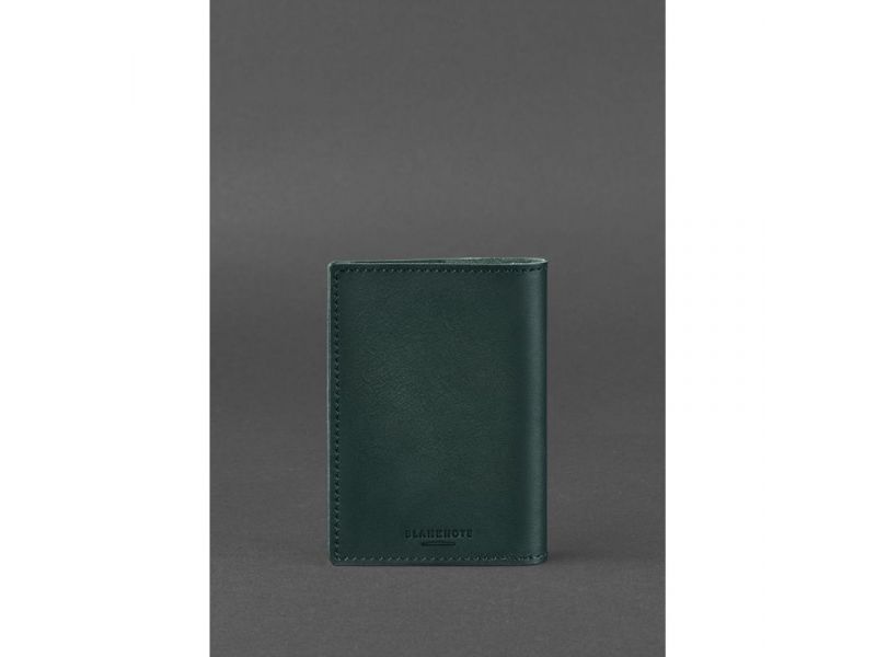 Кожаная обложка для военного билета (под военно-учетный документ) 7.4 А5 зеленая, фото 4