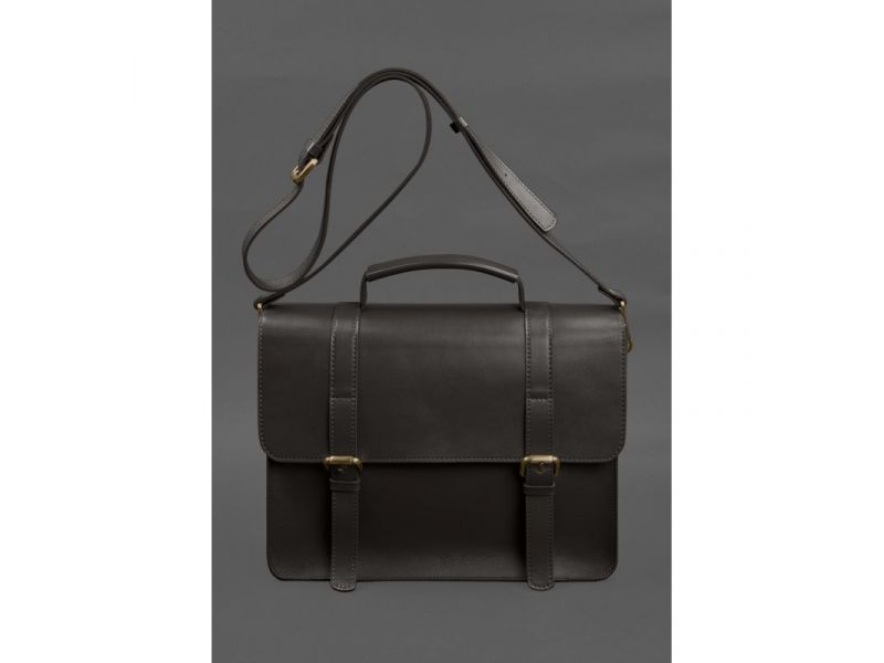 Кожаная сумка-портфель Porte темно-коричневый, фото 1