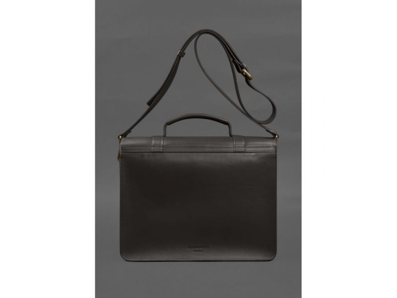 Кожаная сумка-портфель Porte темно-коричневый, фото 3