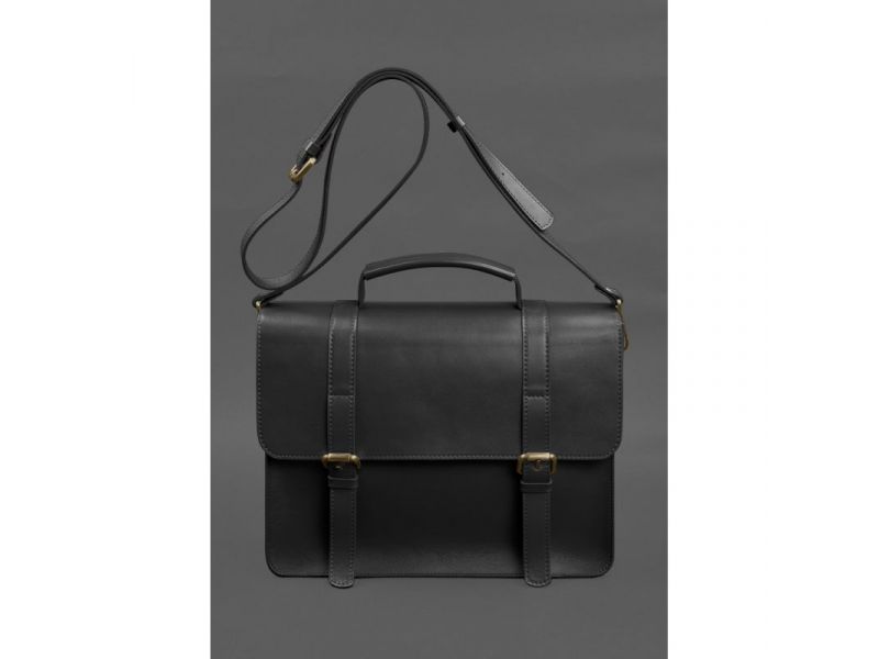 Кожаная сумка-портфель Porte черный, фото 1