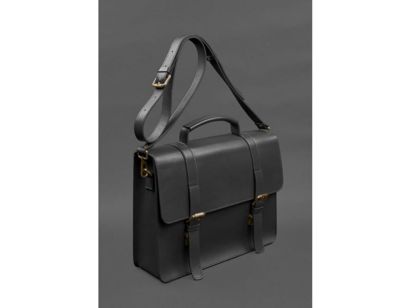 Кожаная сумка-портфель Porte черный, фото 2