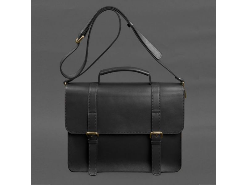 Кожаная сумка-портфель Porte черный, фото 8