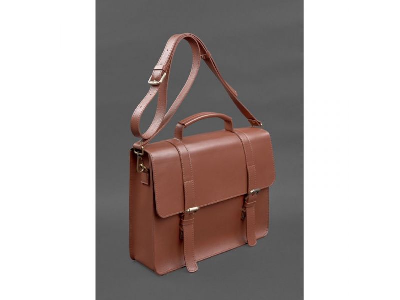 Кожаная сумка-портфель Porte светло-коричневый, фото 2