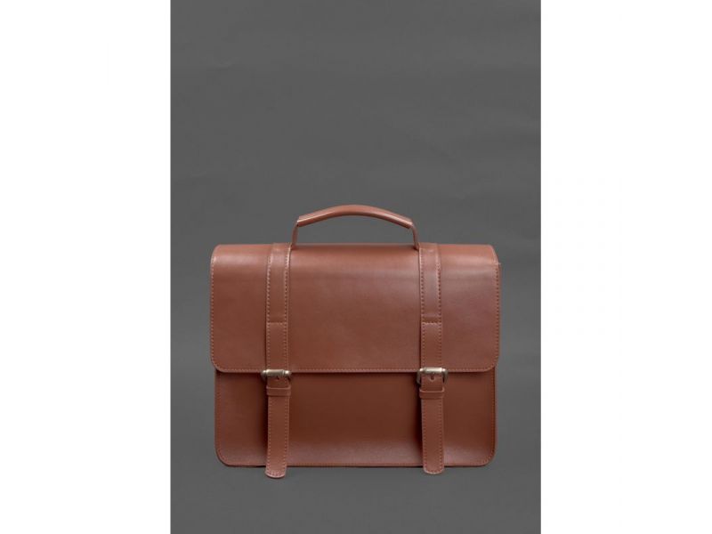 Кожаная сумка-портфель Porte светло-коричневый, фото 4