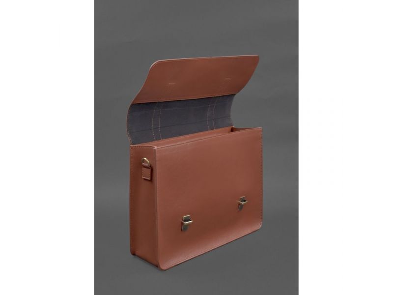 Кожаная сумка-портфель Porte светло-коричневый, фото 6