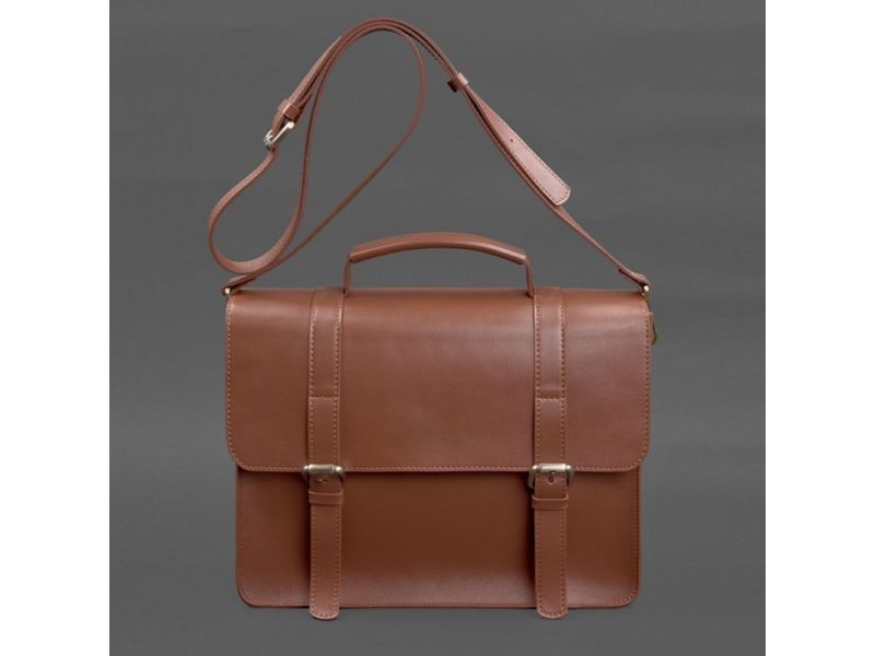 Кожаная сумка-портфель Porte светло-коричневый, фото 8