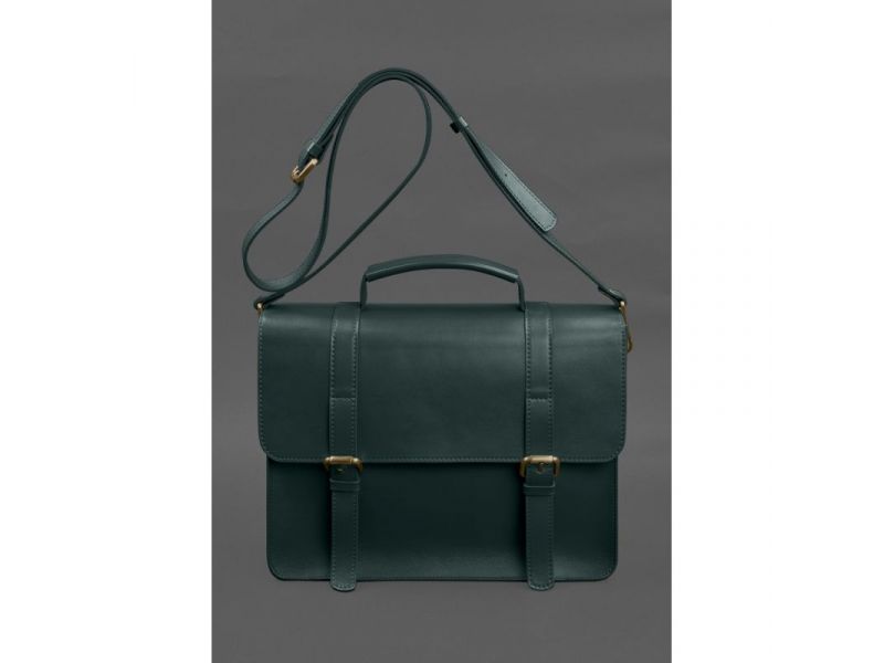 Кожаная сумка-портфель Porte зеленый, фото 1
