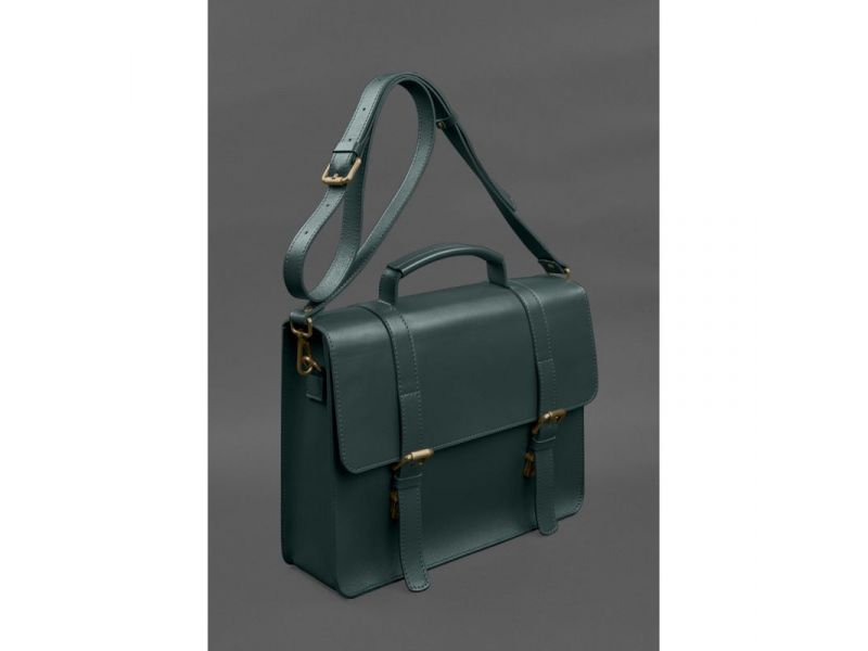 Кожаная сумка-портфель Porte зеленый, фото 2