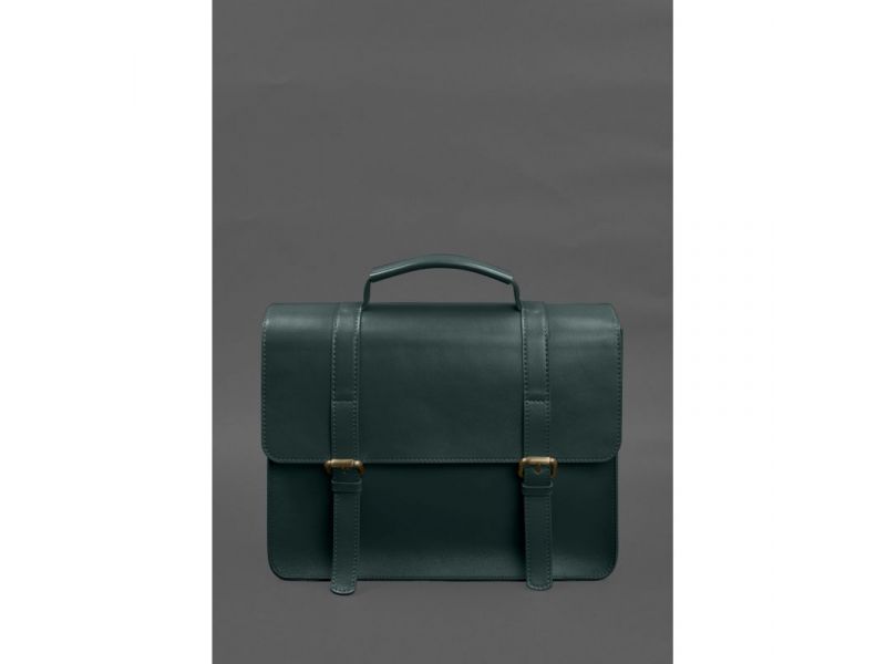 Кожаная сумка-портфель Porte зеленый, фото 4