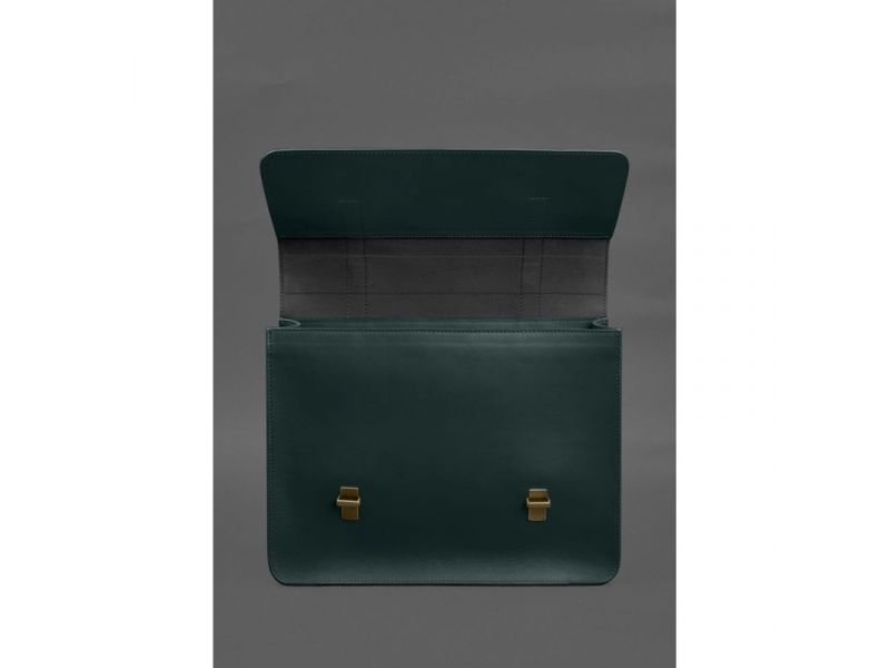 Кожаная сумка-портфель Porte зеленый, фото 5