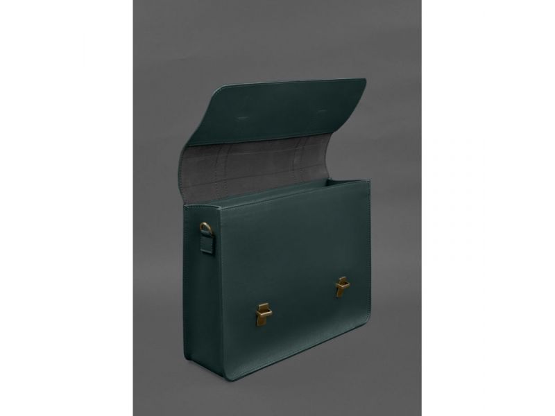 Кожаная сумка-портфель Porte зеленый, фото 6