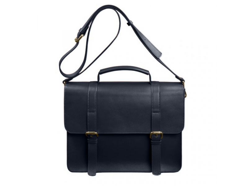 Кожаная сумка-портфель Porte синий, фото 9