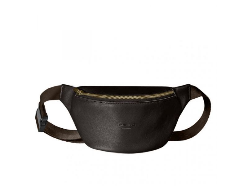 Кожаная поясная сумка-бананка Kanny темно-коричневая, фото 7