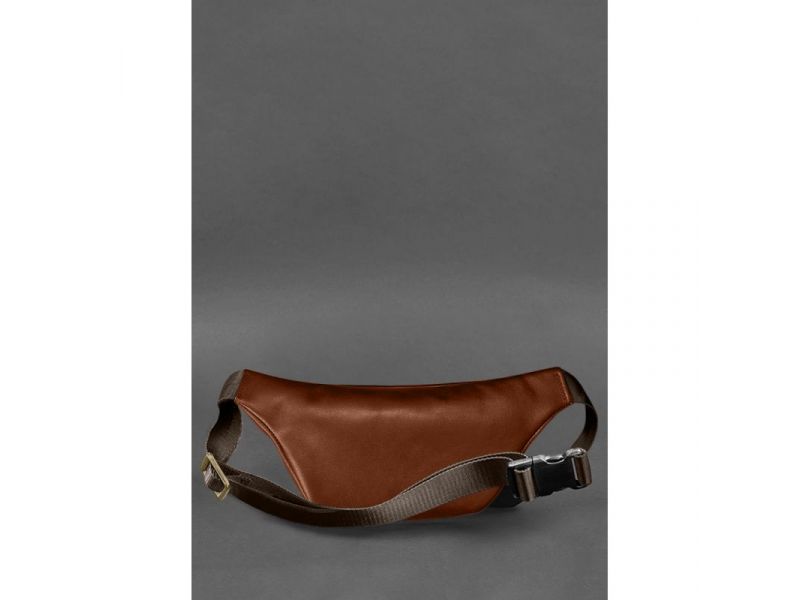 Кожаная поясная сумка-бананка Kanny светло-коричневая, фото 2