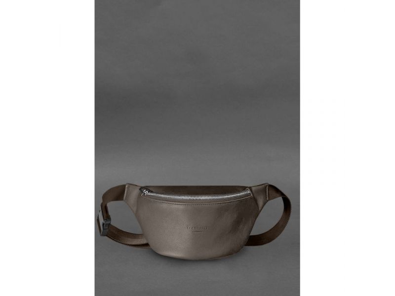 Кожаная поясная сумка-бананка Kanny темно-бежевая, фото 1