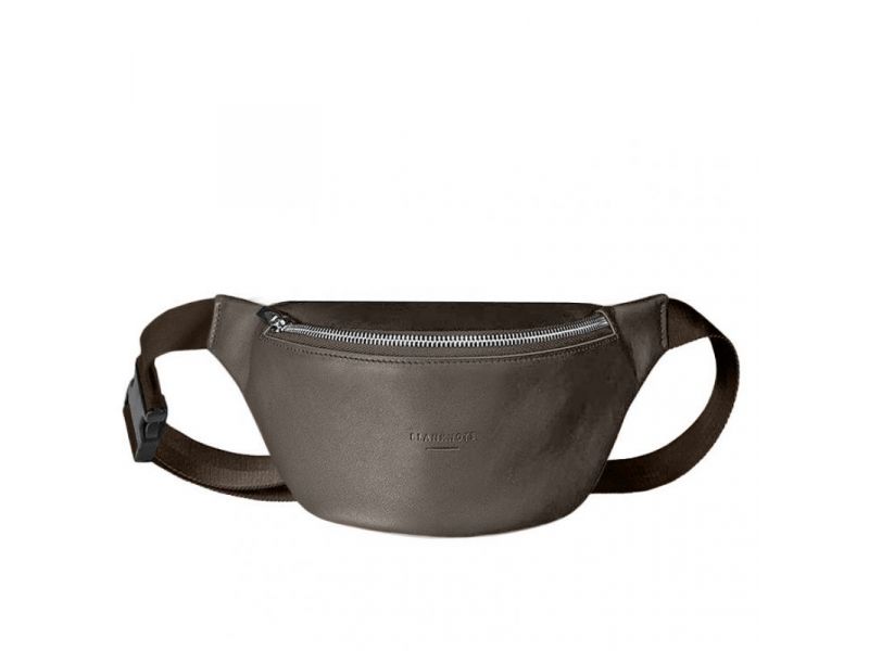 Кожаная поясная сумка-бананка Kanny темно-бежевая, фото 7