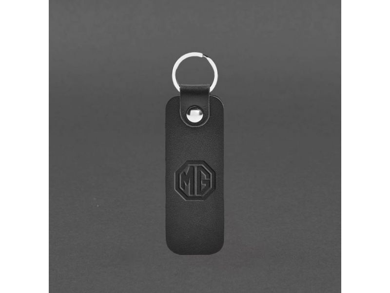 Кожаный брелок для Авто MG черный краст, фото 3