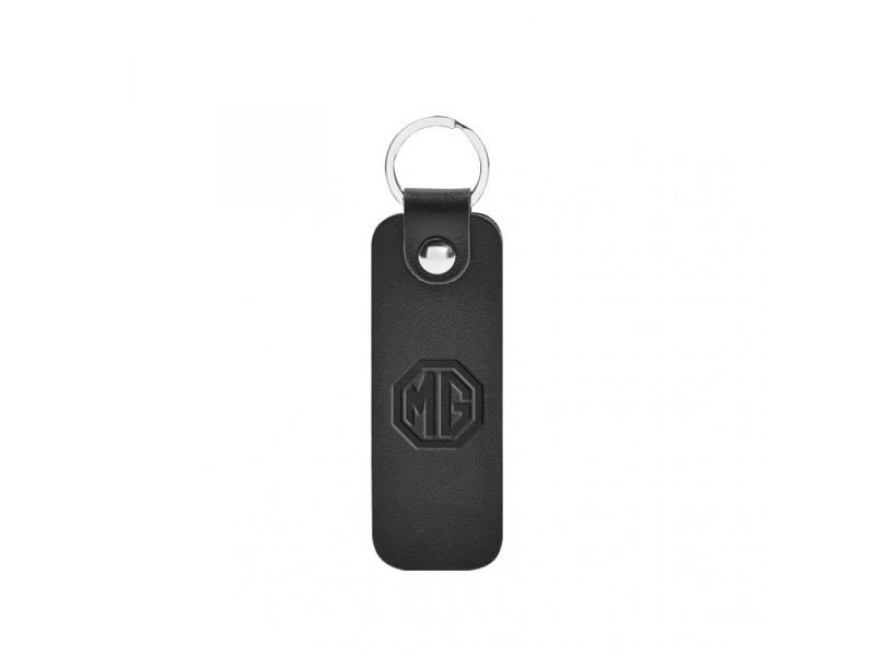 Кожаный брелок для Авто MG черный краст, фото 4