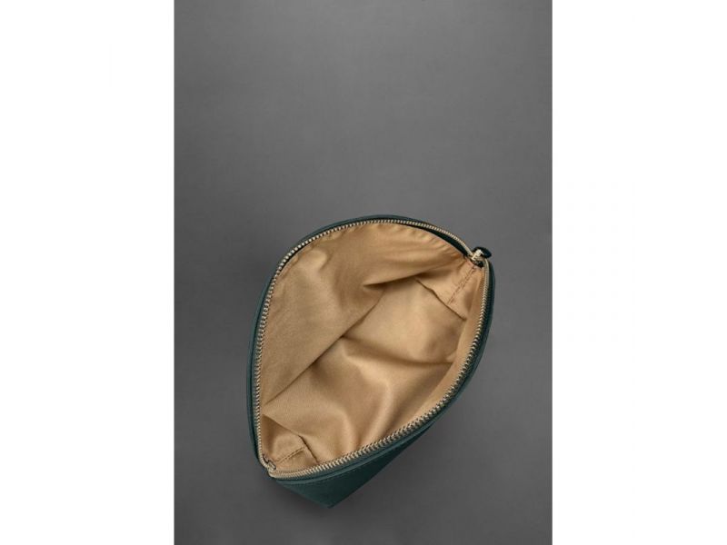 Женская кожаная косметичка 8.0 Зеленая, фото 4