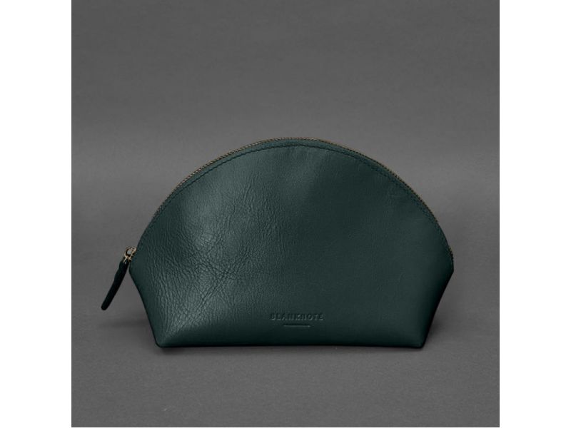Женская кожаная косметичка 8.0 Зеленая, фото 5
