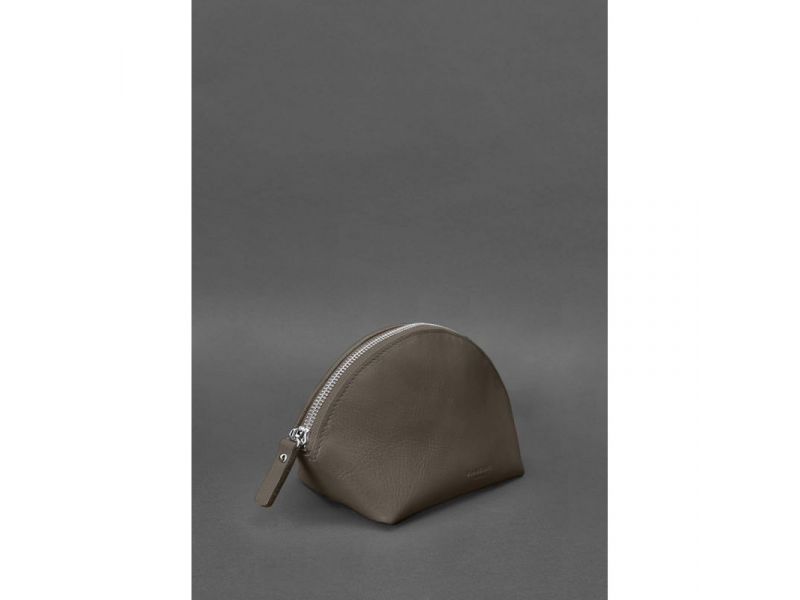 Женская кожаная косметичка 8.0 Темно-бежевая, фото 2