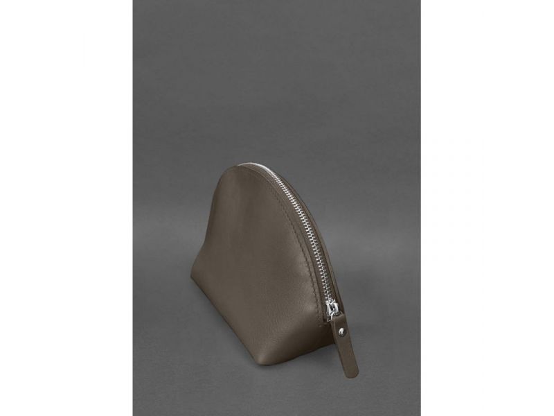 Женская кожаная косметичка 8.0 Темно-бежевая, фото 3