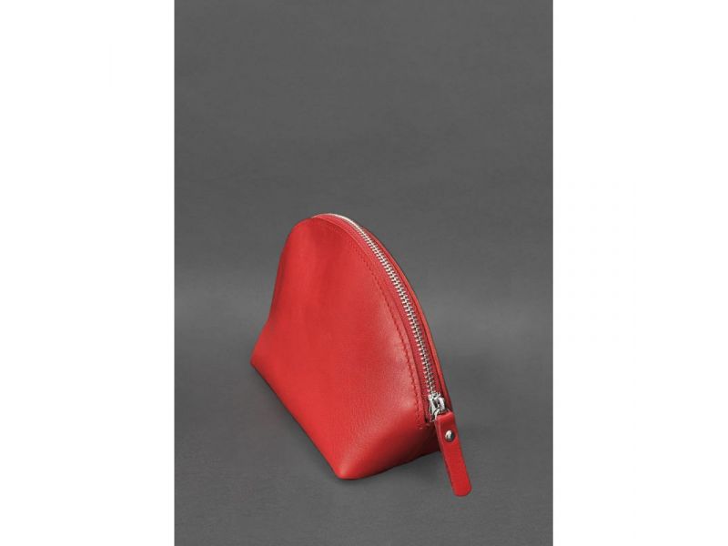 Женская кожаная косметичка 8.0 Красная, фото 3