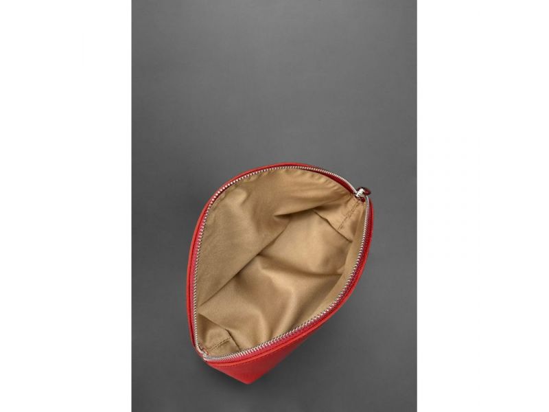 Женская кожаная косметичка 8.0 Красная, фото 4