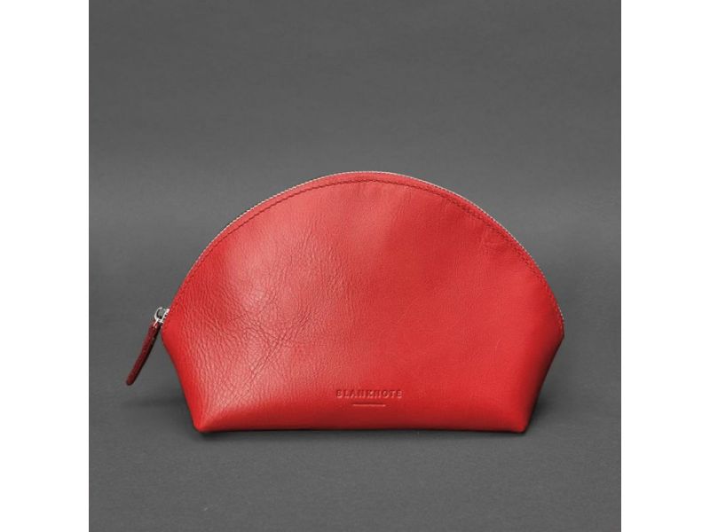 Женская кожаная косметичка 8.0 Красная, фото 5