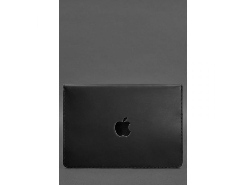 Кожаный чехол-конверт на магнитах для MacBook Pro 16&amp;quot; Черный Crazy Horse, фото 2