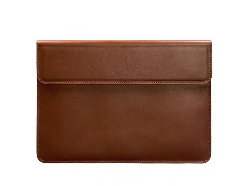 Кожаный чехол-конверт на магнитах для MacBook Pro 16&amp;quot; Светло-коричневый, фото 5