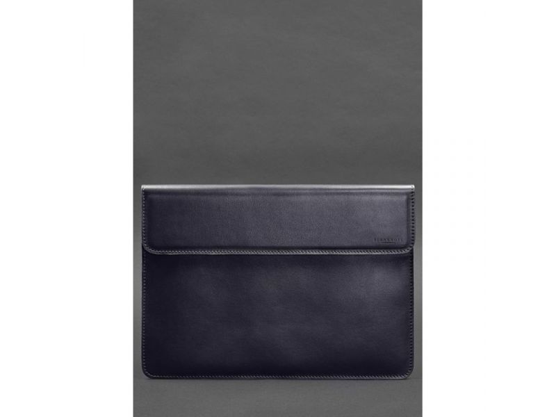 Кожаный чехол-конверт на магнитах для MacBook Pro 16&amp;quot; Темно-синий, фото 1