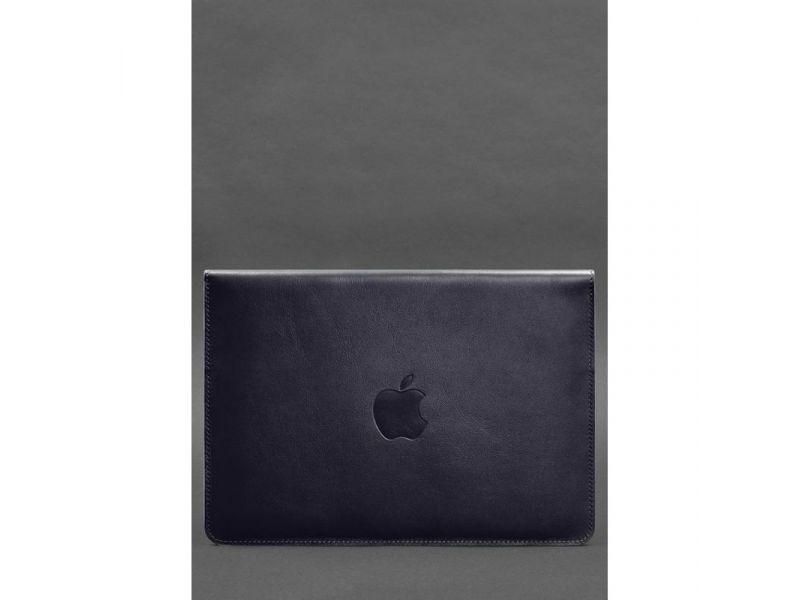 Кожаный чехол-конверт на магнитах для MacBook Pro 16&amp;quot; Темно-синий, фото 2