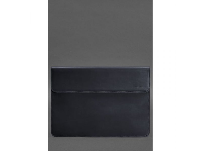 Кожаный чехол-конверт на магнитах для MacBook Pro 16&amp;quot; Синий Crazy Horse, фото 1