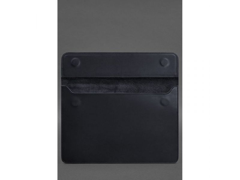 Кожаный чехол-конверт на магнитах для MacBook Pro 16&amp;quot; Синий Crazy Horse, фото 2
