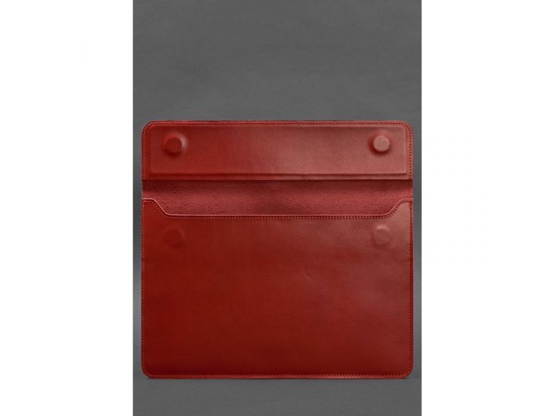 Кожаный чехол-конверт на магнитах для MacBook Pro 16&amp;quot; Красный, фото 3