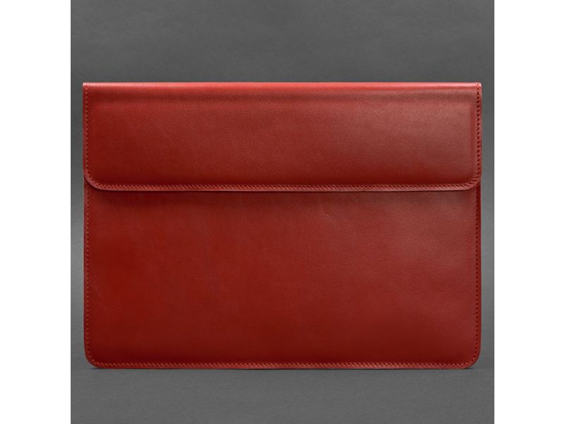 Кожаный чехол-конверт на магнитах для MacBook Pro 16&amp;quot; Красный, фото 4
