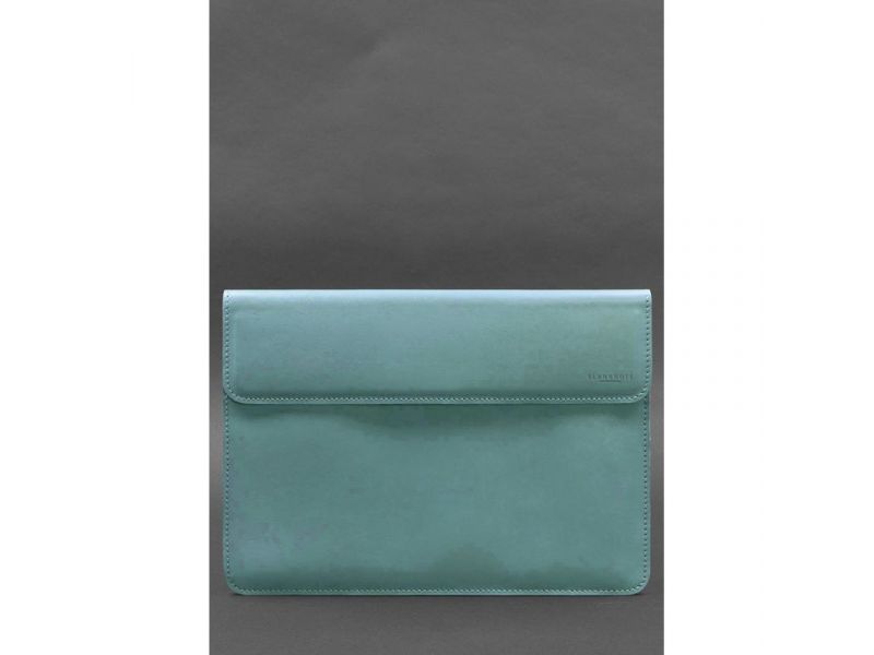 Кожаный чехол-конверт на магнитах для MacBook Pro 16&amp;quot; Бирюзовый, фото 1