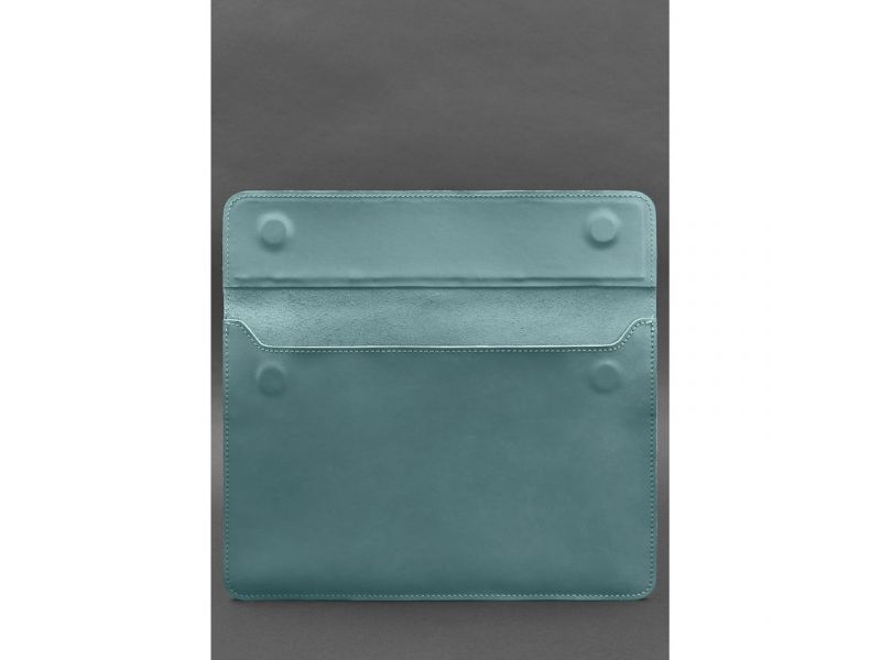 Кожаный чехол-конверт на магнитах для MacBook Pro 16&amp;quot; Бирюзовый, фото 3