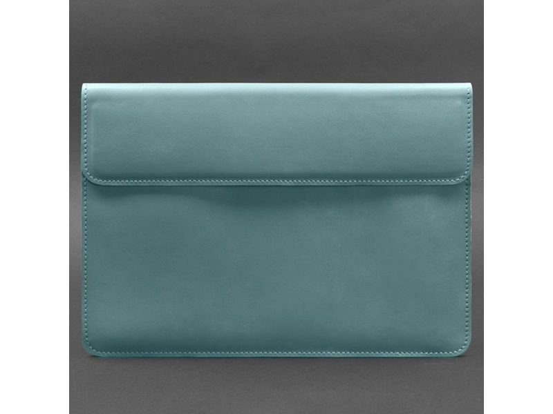 Кожаный чехол-конверт на магнитах для MacBook Pro 16&amp;quot; Бирюзовый, фото 4