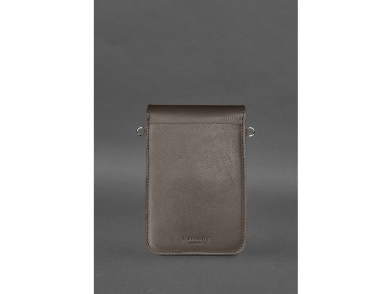 Кожаная сумка-чехол для телефона Tina Темно-бежевая, фото 3