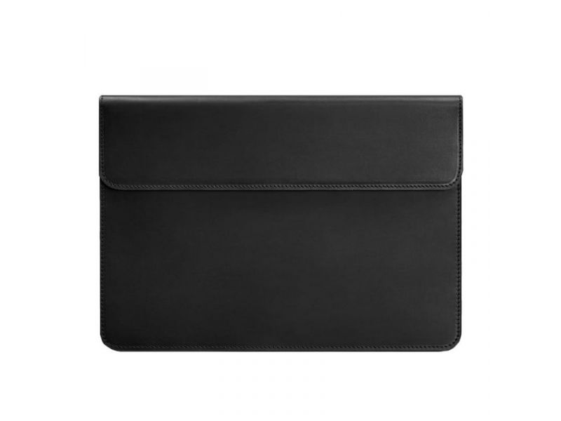 Кожаный чехол-конверт на магнитах для MacBook Pro 16&amp;quot; Черный Crazy Horse, фото 5