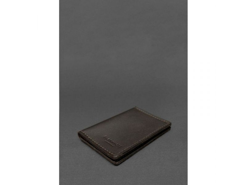 Кожаная обложка для водительского удостоверения, ID и пластиковых карт 2.2 коричневая, фото 4