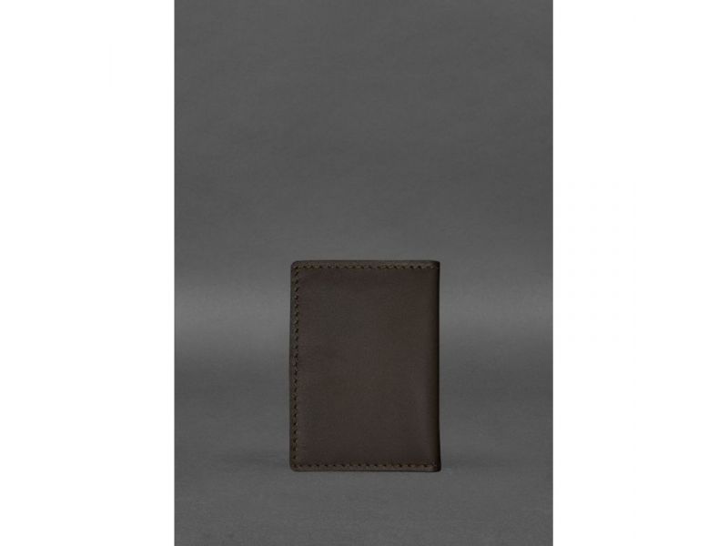 Кожаная обложка для водительского удостоверения, ID и пластиковых карт 2.2 коричневая, фото 5