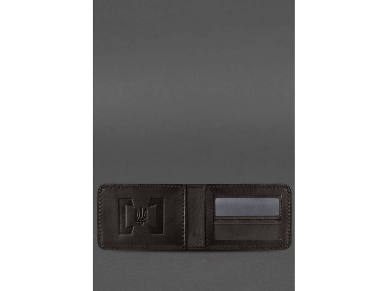 Кожаная обложка для удостоверения БЭБ (Бюро экономической безопасности Украины) Темно-коричневая, фото 2