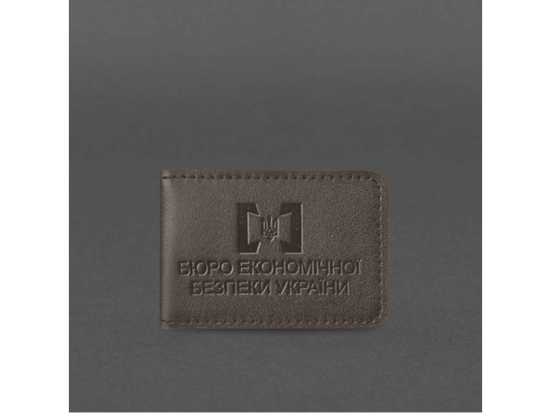 Кожаная обложка для удостоверения БЭБ (Бюро экономической безопасности Украины) Темно-бежевая, фото 6