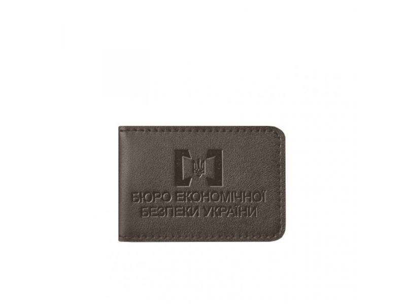 Кожаная обложка для удостоверения БЭБ (Бюро экономической безопасности Украины) Темно-бежевая, фото 7