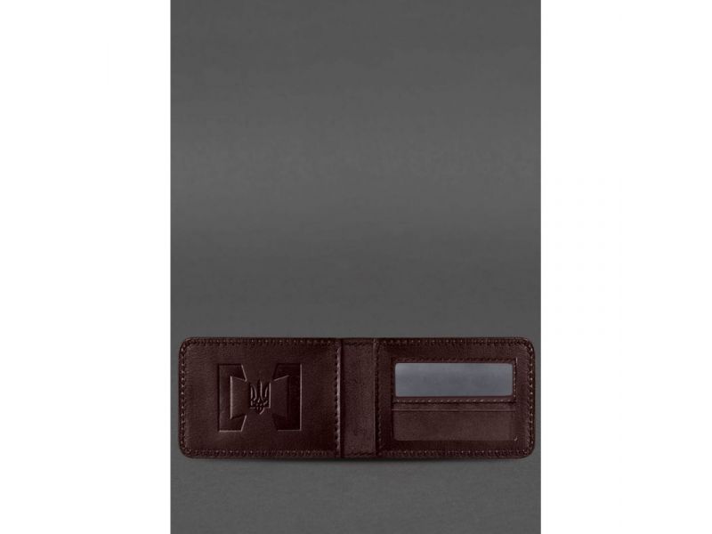 Кожаная обложка для удостоверения БЭБ (Бюро экономической безопасности Украины) Бордовая, фото 2