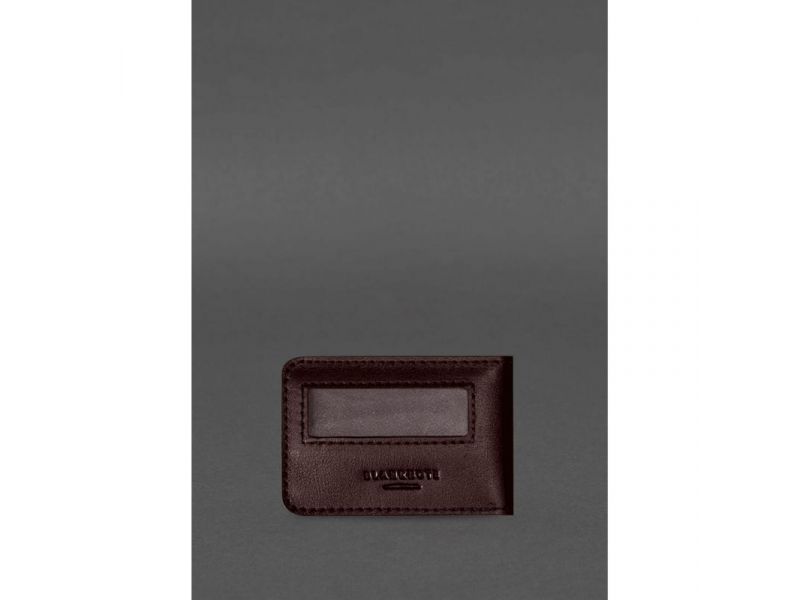 Кожаная обложка для удостоверения БЭБ (Бюро экономической безопасности Украины) Бордовая, фото 4