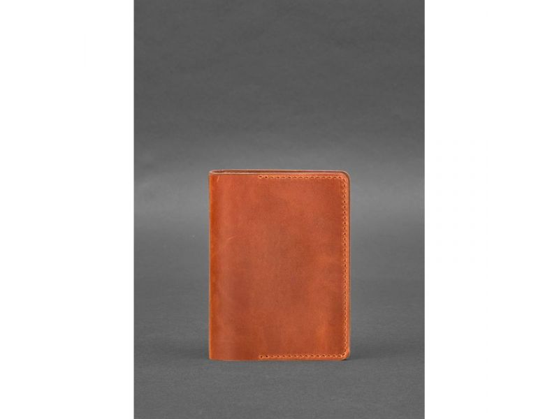 Кожаная обложка-органайзер для документов 6.3 светло-коричневый Crazy Horse, фото 1